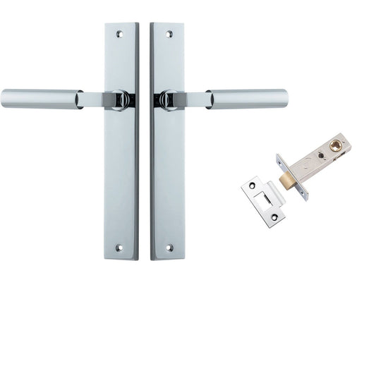 Iver Door Handle Berlin Rectangular Polished Chrome Passage Kit