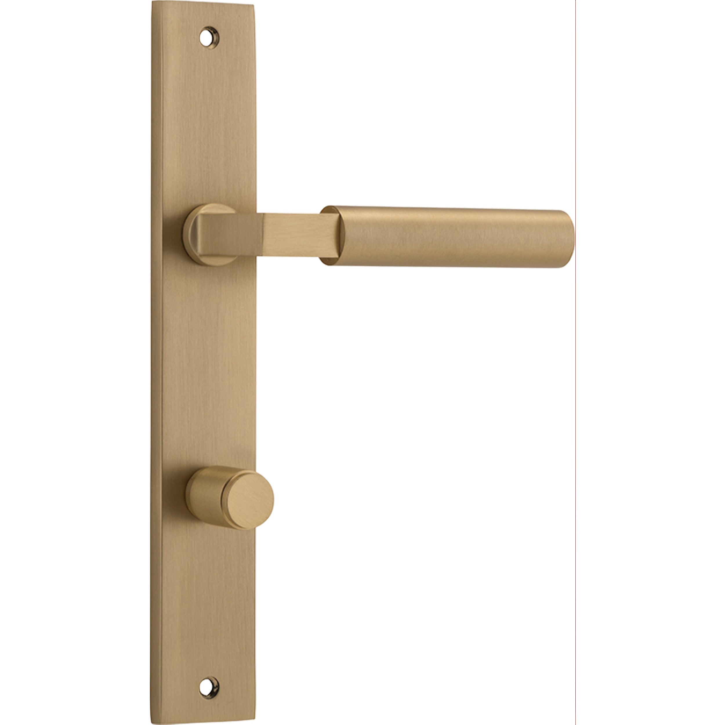 Iver Door Handle Berlin Rectangular Privacy Brushed Brass