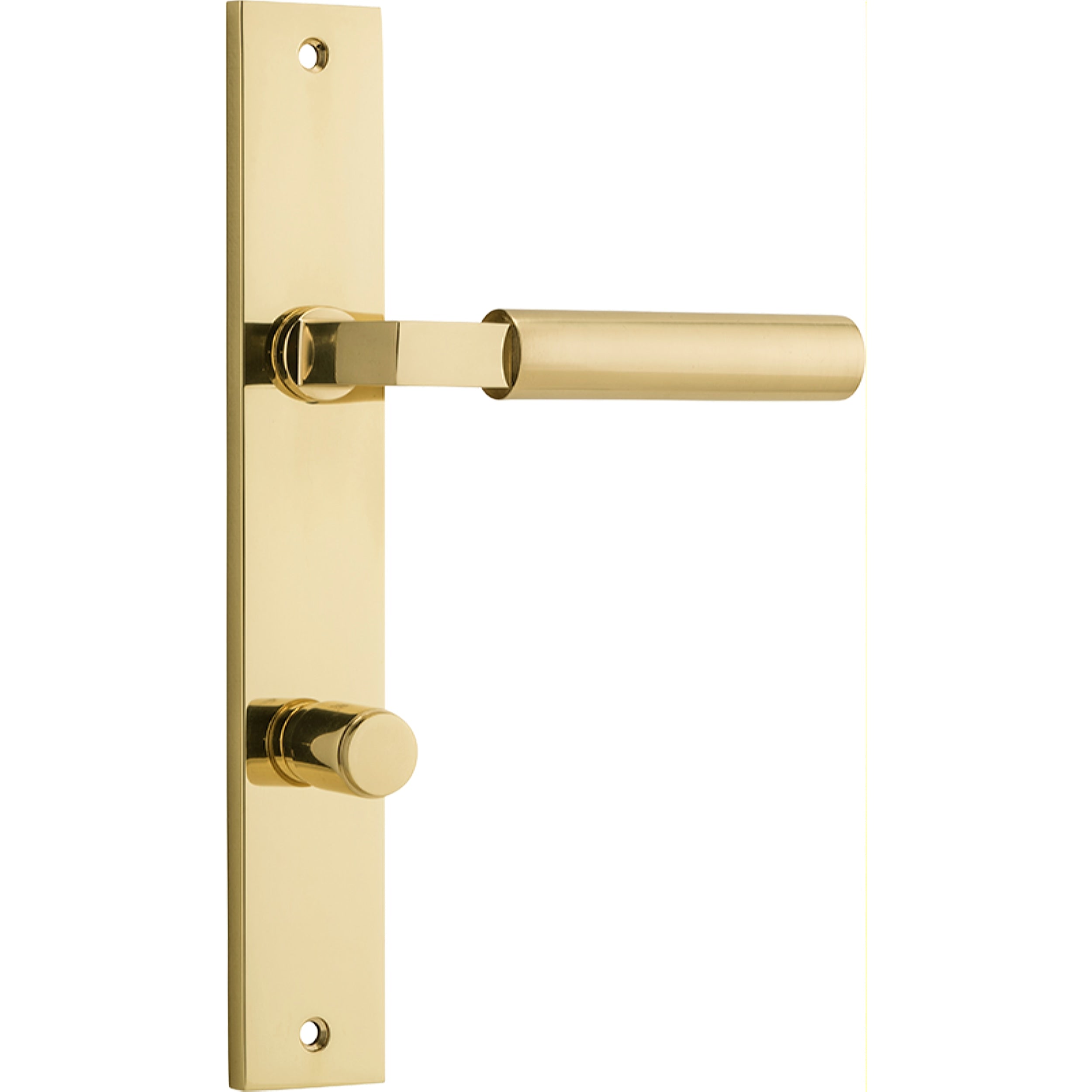 Iver Door Handle Berlin Rectangular Privacy Polished Brass