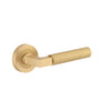 Iver Door Handle Berlin Round Rose Pair Brushed Brass