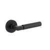 Iver Door Handle Berlin Round Rose Pair Matt Black