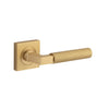 Iver Door Handle Berlin Square Rose Pair Brushed Brass