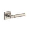 Iver Door Handle Berlin Square Rose Pair Satin Nickel