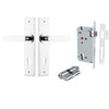 Iver Door Handle Bronte Chamfered Key/Key Polished Chrome Entrance Kit