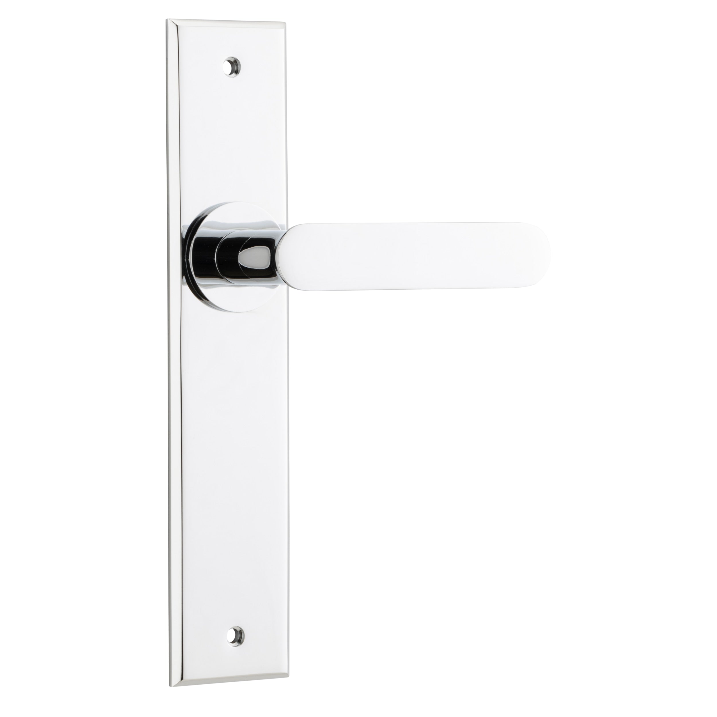 Iver Door Handle Bronte Chamfered Latch Polished Chrome