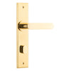 Iver Door Handle Bronte Chamfered Privacy Polished Brass