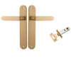 Iver Door Handle Bronte Oval Brushed Brass Passage Kit