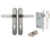 Iver Door Handle Bronte Oval Euro Pair Key/Key Satin Nickel Entrance Kit