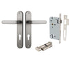 Iver Door Handle Bronte Oval Euro Pair Key/Thumb Satin Nickel Entrance Kit