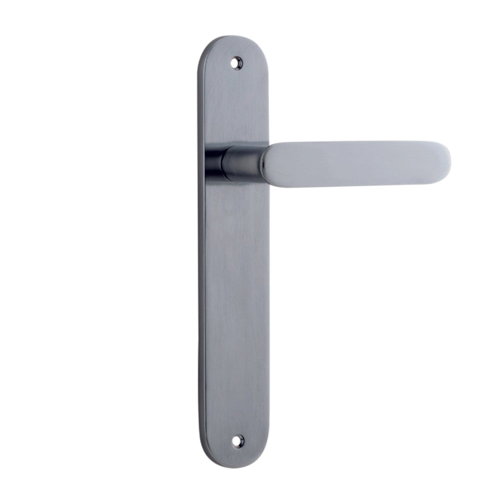 Iver Door Handle Bronte Oval Latch Brushed Chrome