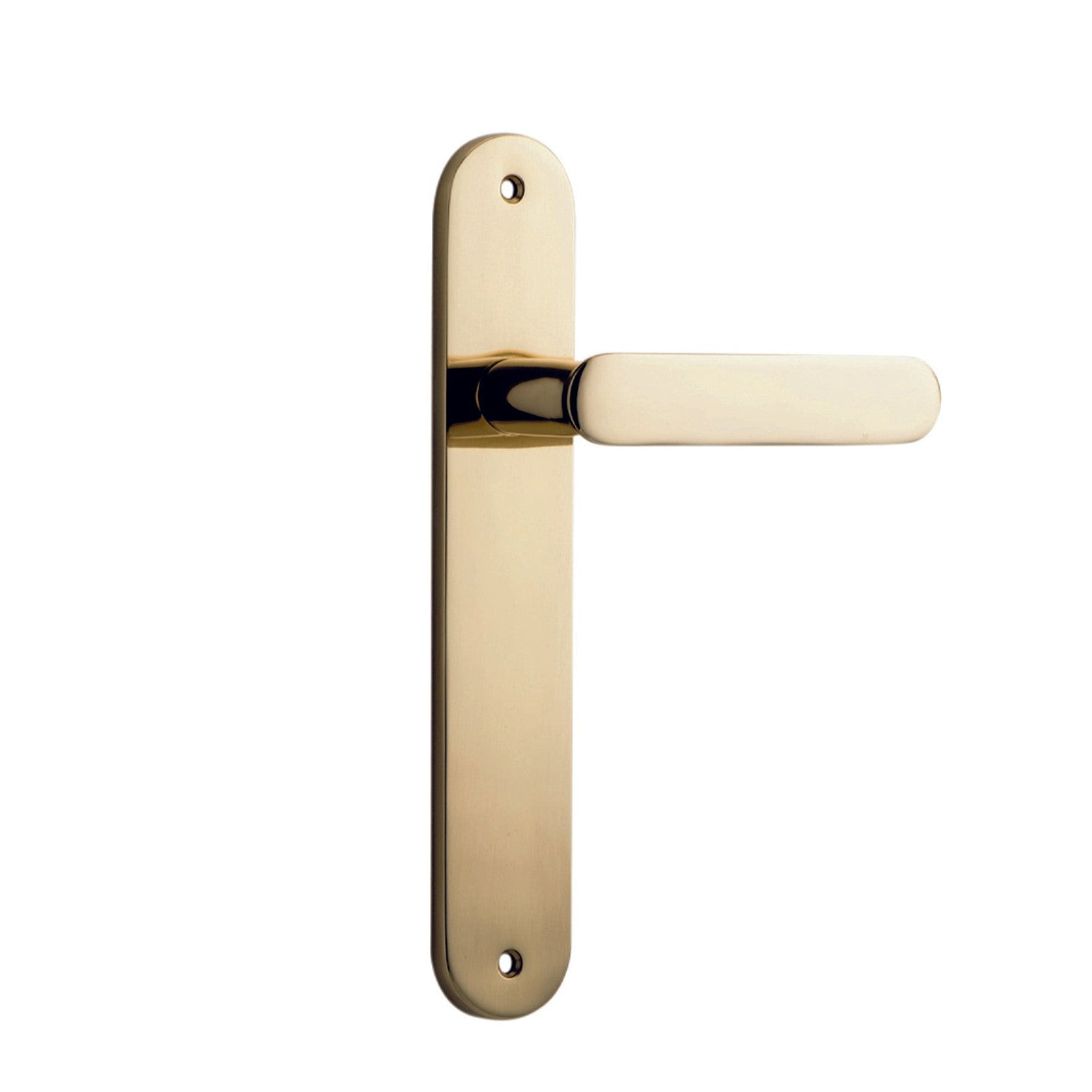 Iver Door Handle Bronte Oval Latch Polished Brass