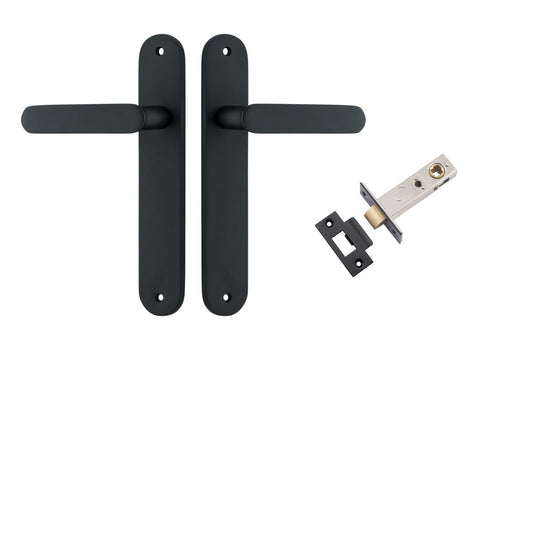 Iver Door Handle Bronte Oval Matt Black Passage Kit