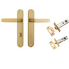 Iver Door Handle Bronte Oval Privacy Brushed Brass Privacy Kit