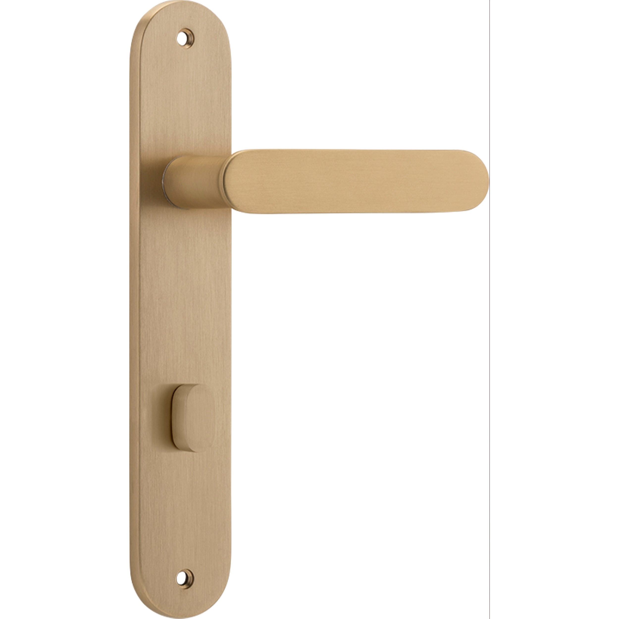 Iver Door Handle Bronte Oval Privacy Brushed Brass