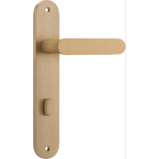 Iver Door Handle Bronte Oval Privacy Brushed Brass