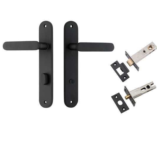 Iver Door Handle Bronte Oval Privacy Matt Black Privacy Kit