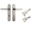 Iver Door Handle Bronte Oval Privacy Satin Nickel Privacy Kit