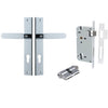 Iver Door Handle Bronte Rectangular Euro Pair Key/Key Polished Chrome Entrance Kit