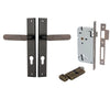 Iver Door Handle Bronte Rectangular Euro Pair Key/Thumb Signature Brass Entrance Kit