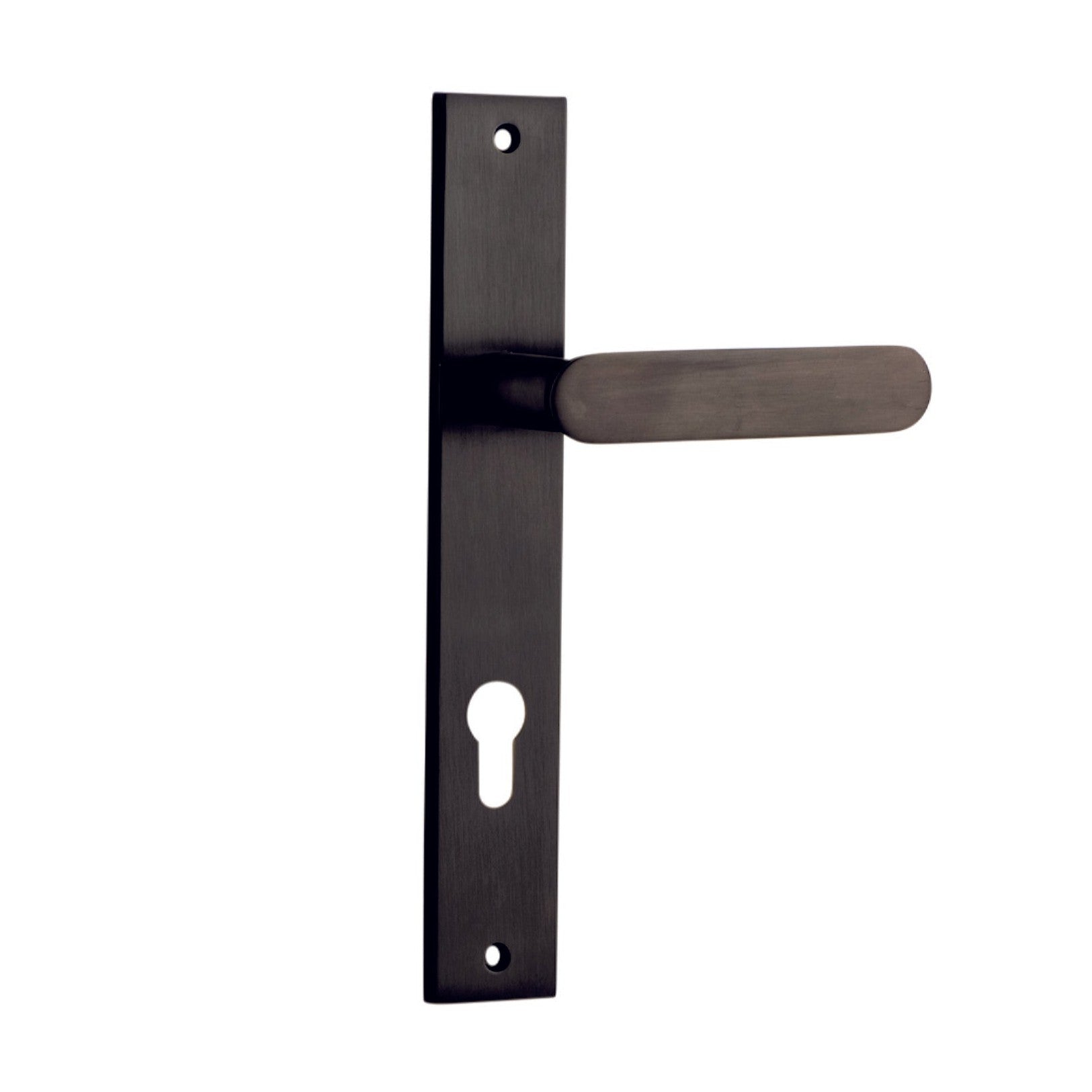 Iver Door Handle Bronte Rectangular Euro Signature Brass