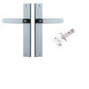 Iver Door Handle Bronte Rectangular Polished Chrome Passage Kit