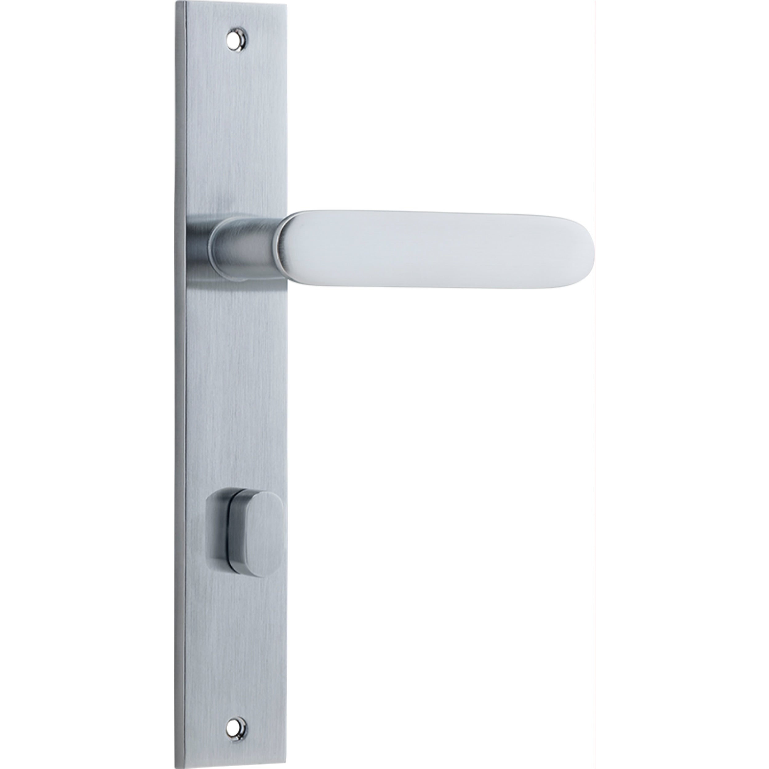 Iver Door Handle Bronte Rectangular Privacy Brushed Chrome