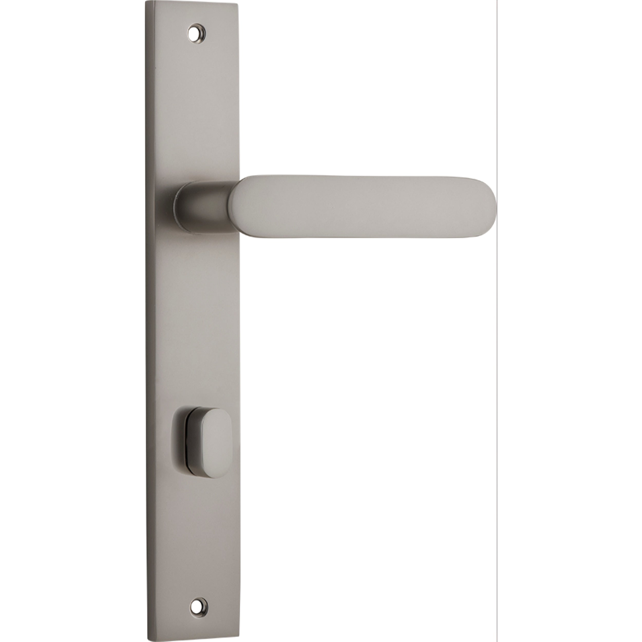 Iver Door Handle Bronte Rectangular Privacy Satin Nickel