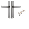 Iver Door Handle Bronte Rectangular Satin Nickel Passage Kit