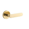 Iver Door Handle Bronte Rose Round Polished Brass Inbuilt Privacy Kit