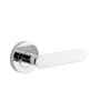 Iver Door Handle Bronte Rose Round Polished Chrome Inbuilt Privacy Kit