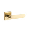 Iver Door Handle Bronte Rose Square Polished Brass Inbuilt Privacy Kit