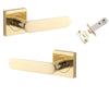 Iver Door Handle Bronte Rose Square Polished Brass Passage Kit