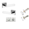 Iver Door Handle Bronte Rose Square Polished Chrome Privacy Kit