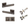 Iver Door Handle Bronte Rose Square Signature Brass Privacy Kit