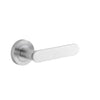 Iver Door Handle Bronte Round Rose Pair Brushed Chrome