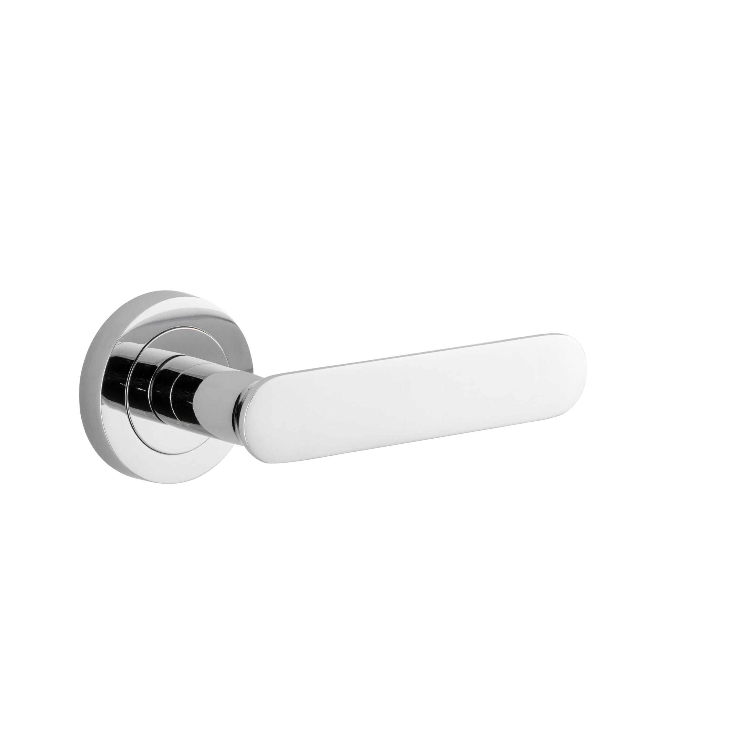 Iver Door Handle Bronte Round Rose Pair Polished Chrome