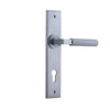 Iver Door Handle Brunswick Chamfered Euro Brushed Chrome