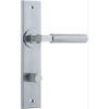 Iver Door Handle Brunswick Chamfered Privacy Brushed Chrome