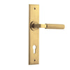 Iver Door Handle Brunswick Knurled Chamfered Euro Brushed Gold PVD