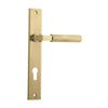 Iver Door Handle Brunswick Knurled Rectangular Euro Brushed Gold PVD