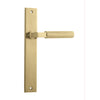 Iver Door Handle Brunswick Knurled Rectangular Latch Brushed Gold PVD