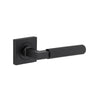 Iver Door Handle Brunswick Knurled Square Rose Pair Matt Black