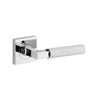 Iver Door Handle Brunswick Knurled Square Rose Pair Polished Chrome