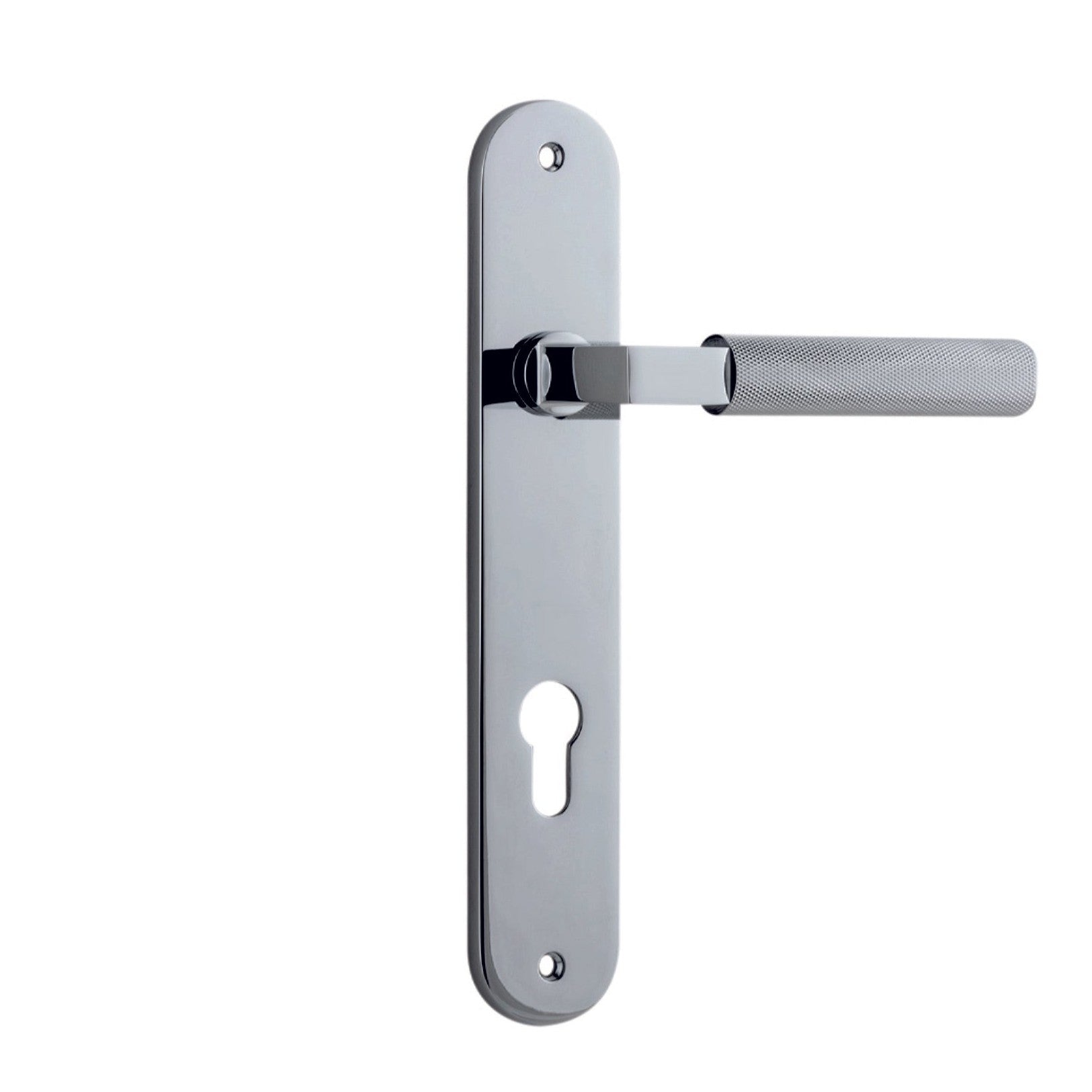 Iver Door Handle Brunswick Oval Euro Polished Chrome