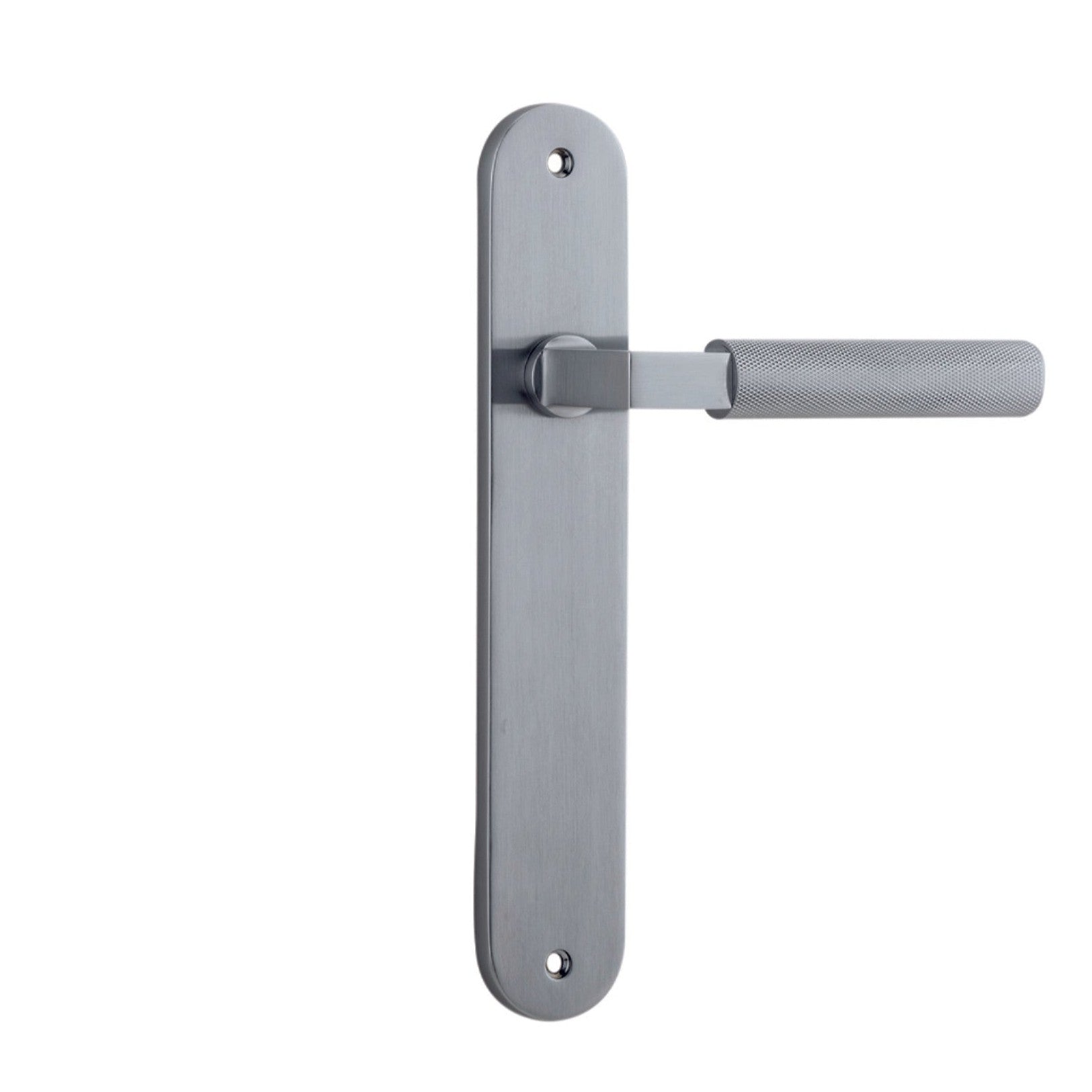 Iver Door Handle Brunswick Oval Latch Brushed Chrome