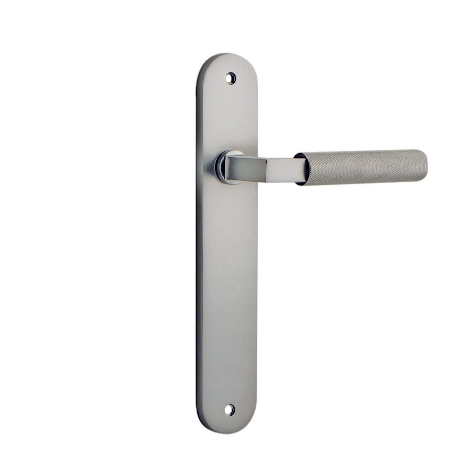 Iver Door Handle Brunswick Oval Latch Satin Nickel