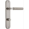 Iver Door Handle Brunswick Oval Privacy Satin Nickel