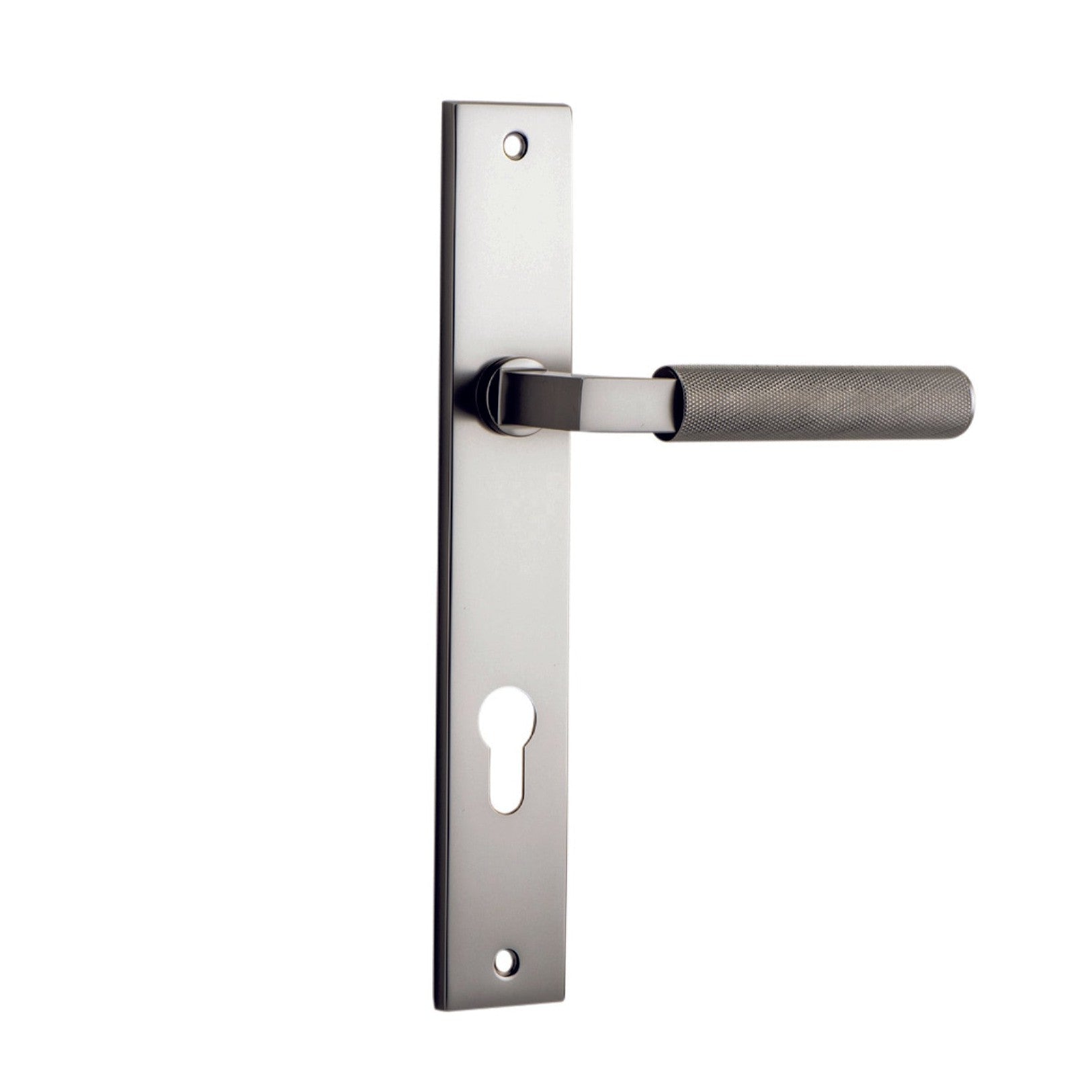 Iver Door Handle Brunswick Rectangular Euro Satin Nickel