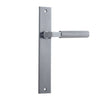 Iver Door Handle Brunswick Rectangular Latch Brushed Chrome