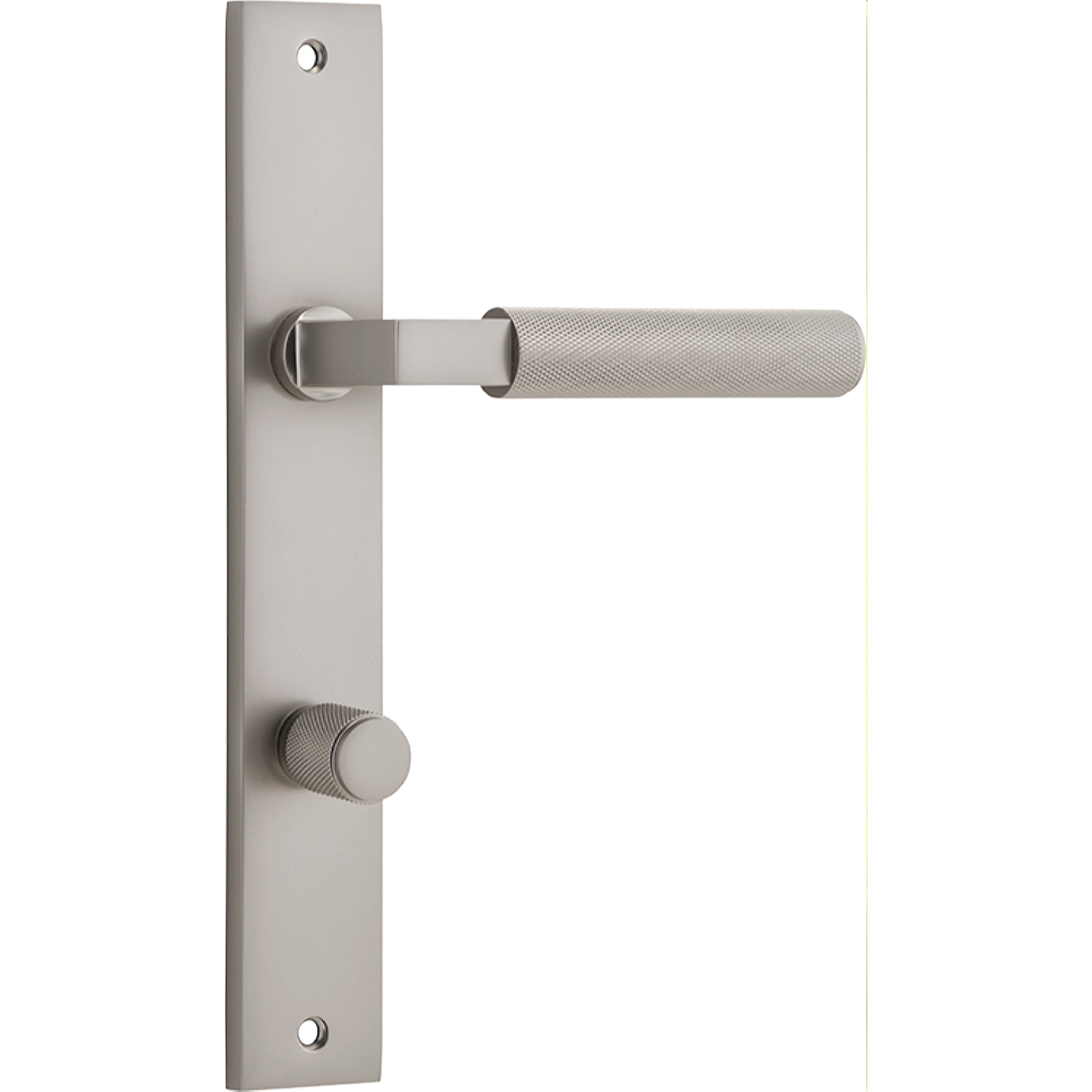 Iver Door Handle Brunswick Rectangular Privacy Satin Nickel